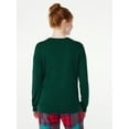 thumbnail image 3 of Joyspun Women's French Terry Sleep Top with Long Sleeves, Sizes XS to 3X, 3 of 6
