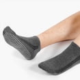 thumbnail image 5 of Women's Ankle Grip Socks 3-Pack with Textured Soles and Cushioned Knit Design for Indoor Stability - Dark Gray, 5 of 7
