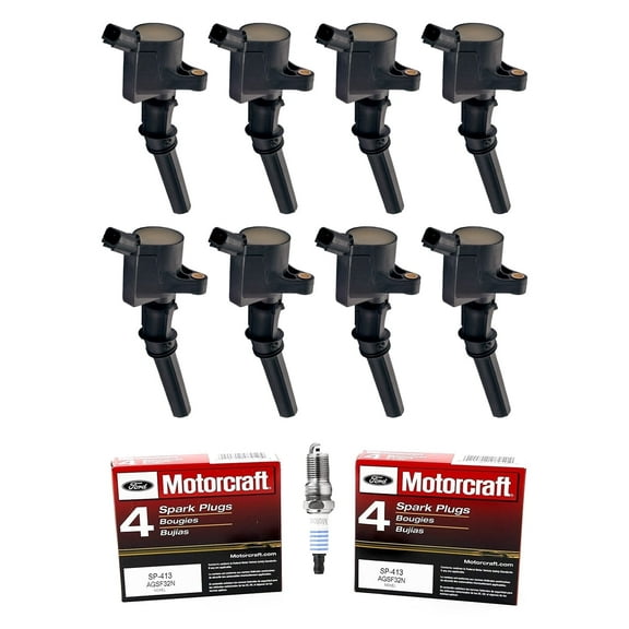 ISA Ignition Coils and 8 Spark Plugs  for 2009-2010 Ford F-150 4.6L Replacement for DG508 SP413 Set of 8