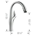 thumbnail image 2 of Blanco 442037 Robinet de Cuisine 1.5 GPM Artona, Acier Inoxydable PVC, 2 of 4