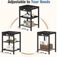 thumbnail image 4 of Bigleap 3-Tier End Table with Charging Station, Small Nightstand with AC Outlets & USB Ports for Small Spaces, Bedroom, Living Room, Black, 4 of 7