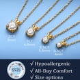 thumbnail image 6 of MomentWish 14K Gold Plated 0.5 Carat Round Cut Simulated Diamond Solitaire Pendant Necklace for Women, 6 of 11