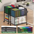 thumbnail image 3 of Archivador móvil Rolling File Cart Sbanmao con ruedas, color negro, 3 of 8