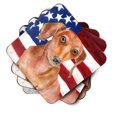 thumbnail image 2 of Red Dachshund Patriotic Foam Coaster Set of 4, 2 of 3
