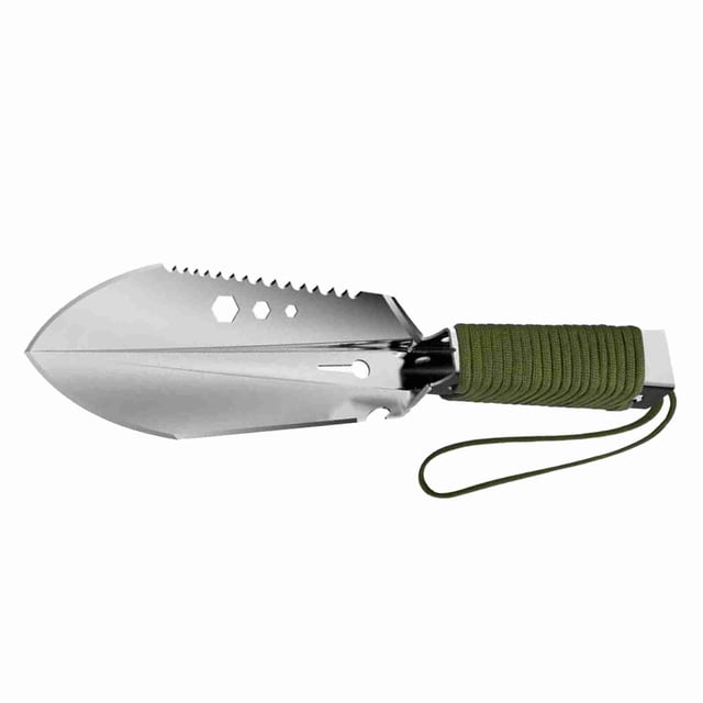 Pelle de Camping Multi 8 en 1, Pelle à Main de Survie Extérieure en Acier Inoxydable avec Manche en Paracorde et Pochette de Rangement pour la Randonnée
