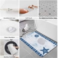 thumbnail image 4 of Kitchen Rugs and Mats,Nautical Blue Starfish Coastal Coral 2 Piece Anti Fatigue Area Runner Rug Set Comfort Standing Floor Mat,Summer Beach Shells Retro Letter Non Slip Absorbent Doormats for Laundry, 4 of 6