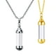 thumbnail image 1 of Tubo de vidrio transparente Yuyangstore medallón collares 2 uds plata oro, 1 of 8