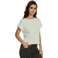 thumbnail image 5 of Women's Crew Neck Short Sleeve T Shirt Summer Casual Loose Workout Top, 5 of 6