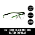 thumbnail image 2 of Gafas de seguridad 3M antivaho, lentes transparentes, marco negro/verde, 2 of 7