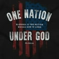 thumbnail image 2 of One Nation Under God Blessed USA Flag Plus Size Long Sleeve Graphic Tee Shirt Brisco Brands 2X, 2 of 5