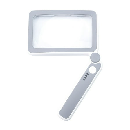 UNTERING with Light, 4Times Handhelds Large 10 LED Illuminated Light Magnifier for Reading