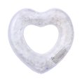 thumbnail image 1 of Inflatable Ldren's Swim Ring, Love Shape Transparent Feather Floating Swim Ring, 1 of 4