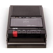 QFX Shoebox-Style Cassette Player/Recorder with Bluetooth, FM Radio, USB Input, Black, AC Adapter, RETRO-39BT
