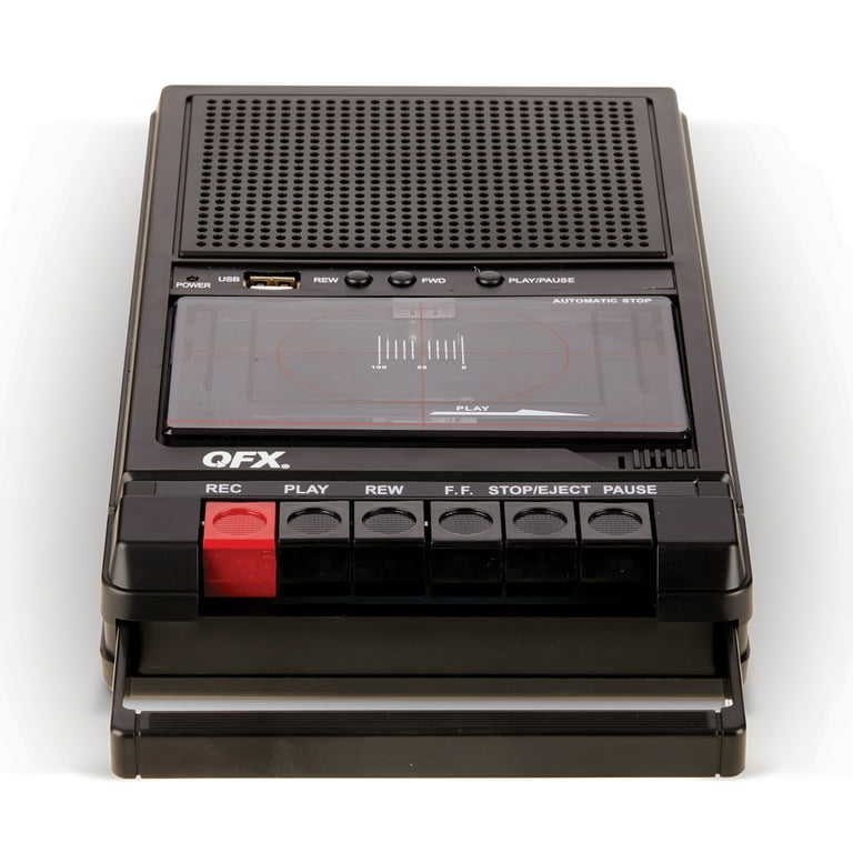 QFX Retro-39BT Shoebox Cassette Player Recorder, Bluetooth, FM QFX Retro-39BT Shoebox Cassette Player Recorder, Bluetooth, FM