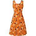 thumbnail image 5 of Vestido sin mangas cómodo suelto con estampado de Halloween con cuello redondo de verano para mujer a la moda Fridja  hjkh334, 5 of 5