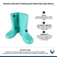 thumbnail image 4 of Wootie Little Girl's Waterproof Solid Color Rain Boots, 4 of 4