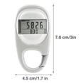 thumbnail image 2 of BotaniNest Pedometer For Walking Accurate Step With Carabiner 3D Step Counter For Seniors, 2 of 6