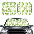 thumbnail image 2 of JUNZAN Kawaii Avocado Pattern Car Windshield Sun Shade | Reflective Sunshade | Foldable 2-Piece Sun Shield Protect Your Car | Fits Sedans, SUVs, Hatchbacks-Small, 2 of 6