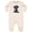 Natural Heather, variant on Inktastic Black Doodle Puppy Baby Fleece Romper