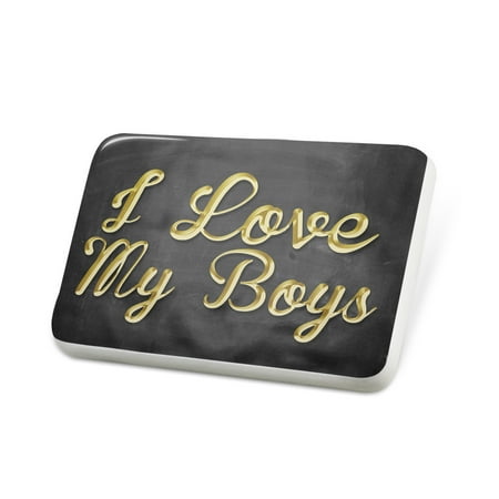 Porcelein Pin I Love My Boys Lapel Badge – NEONBLOND
