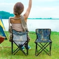 thumbnail image 5 of Folding Chair Camping Chair For Camping Picnicking Outdoor Beach and Travel Gold and Teal Butterflies, 5 of 8