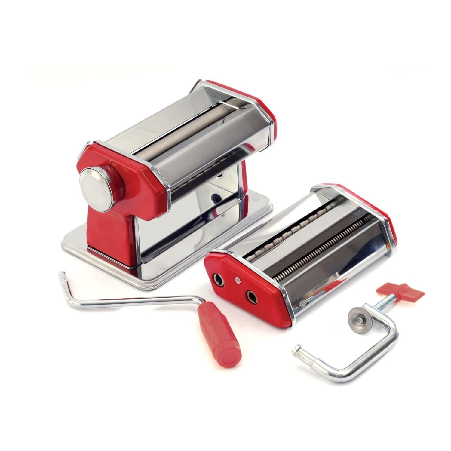 Norpro 1049R Pasta Machine, (Silver/Red) - Walmart.com