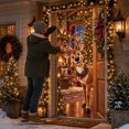 thumbnail image 4 of Christmas Front Door Cover with Elastic Edges, Festive Holiday Door Decorations for Front Door, Xmas Party Home Indoor Outdoor Decor, 4 of 4