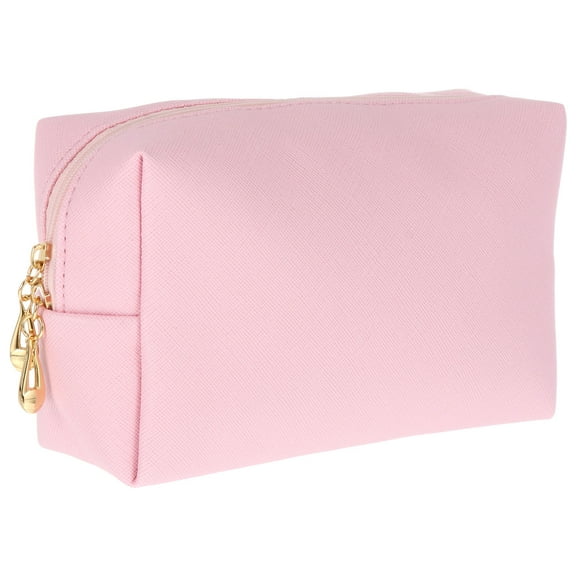 LEORX 1Pc Soft Pouch Makeup Bag Women Large Capacity Travel Makeup Organizer Pink