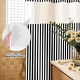thumbnail image 3 of No Hook Shower Curtain, Black White Stripe Shower Curtains for Bathroom with See Through Top Window, Modern Minimalist Geometric Striped Waterproof & Washable Bath Curtain 66"x72", 3 of 9