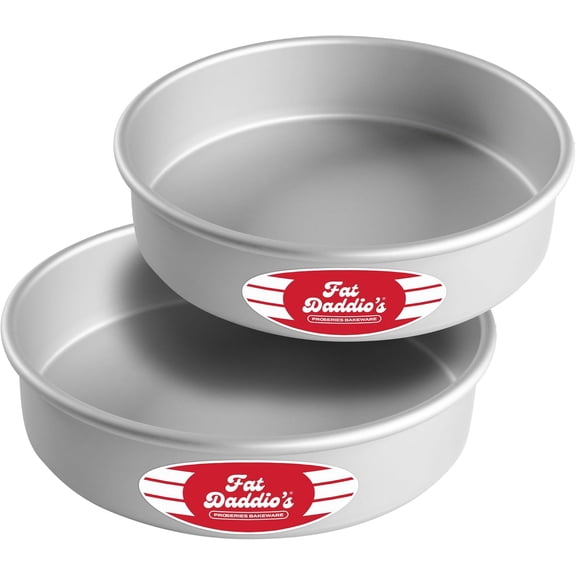 Anodized Aluminum Round Cake Pans, 2 Piece Set, 8 x 2 Inch