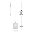 thumbnail image 2 of Angelica 1-Light Cylindrical Plug-in Pendant, Polished Chrome Finish, Caged Crystal Shade, Clear 15ft Cord, in-Line On/Off Rocker Switch,65142, 2 of 3