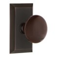 thumbnail image 2 of Nostalgic Warehouse Stubrn_Prv_234_Nk Brown Porcelain Solid Brass Privacy Door Knob Set -, 2 of 7