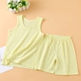thumbnail image 4 of Cethrio Boys' Summer Short Sets, Cotton Sleeveless Casual 2 PC Kids Clothing Sets Yellow Size 3-4T, 4 of 7