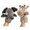 thumbnail image 2 of Muñeco de peluche suave, muñeco de peluche, juguete educativo para bebés, león, elefante, mono, jirafa, tigre, conejito, marioneta de dedo de mano kawaii, 2 of 5