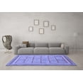 thumbnail image 3 of Ahgly Company Indoor Square Abstract Blue Modern Area Rugs, 6' Square, 3 of 4