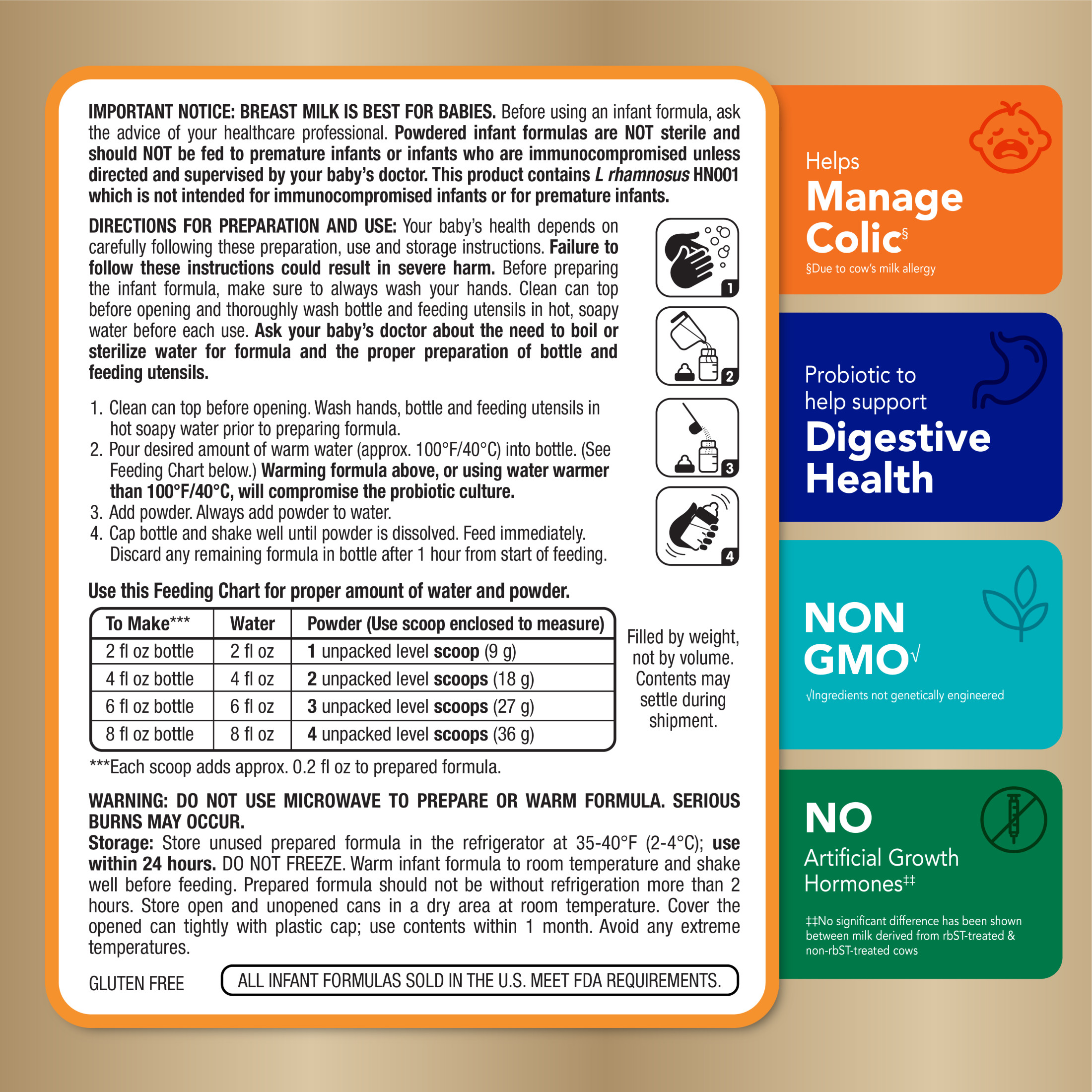 Fórmula infantil hipoalergénica en polvo de Parent's Choice, 27.8 oz 4