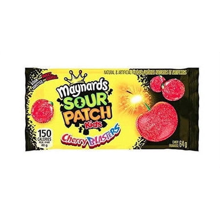 Maynards Sour Patch Kids Gummy Sour Cherry Blasters  64g/2.3oz - 18 Pack