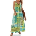 thumbnail image 1 of Vestido sin mangas con patrón de fiesta Tiki Time Luau, vestidos elegantes para mujer para boda, vestido largo de verano para mujer, moda para mujer, 1 of 7