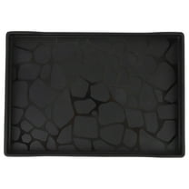 Black Rectangular Serving Tray 9.1x13 Inch Large Plastic Platter for Parties, Tea and Desserts