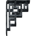thumbnail image 4 of Ekena Millwork 2"W x 5 1/2"D x 8"H Eris Wrought Iron Bracket, (Triple center brace), Antiqued Pewter, 4 of 10