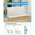 thumbnail image 3 of YEFU Porch Swing, 2-Seat Outdoor Swing, Waterproof Hanging Porch Swings Chair, Weather Resistance Patio Swings,for Garden and Backyard,Composite Material,660LBS Weight Capacity,4FT,White, 3 of 7
