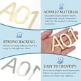 thumbnail image 3 of Uxcell House Numbers, 2 Pcs 4 Inch Self-adhesive Acrylic Modern House Number for Outside Address Mailbox Door Farm House Office Apartments Hotel Room, Gold (4), 3 of 7