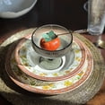 thumbnail image 2 of STPgoods Fleurs des Prairies Bone China Deep Plate Set of 4 Bone China Soup Plate Set Service for 4 Dinner Bowls, 2 of 10