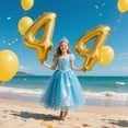 thumbnail image 4 of 40 Inch Large 4 Balloon Numbers Gold Big Foil Number Balloons Giant Helium Happy 14th 24th Birthday Party Decorations for Man and Women, Huge Mylar Anniversary Party Supplies, 4 of 14