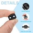 thumbnail image 3 of Uxcell Plastic Cord Locks, Double Hole Spring Cord Toggle Stopper Slider Stops Fastener End Black, 3 of 6