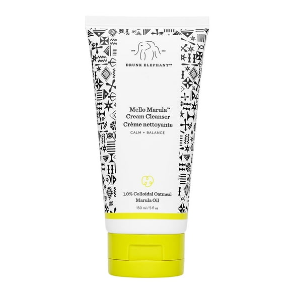Drunk Elephant Mello Marula Cream Cleanser - 150 ml/5 fl oz - Calming Face Wash - Clean Clinical Skincare - Cruelty-Free - Dermatologist-Tested - Free of Essential Oils,