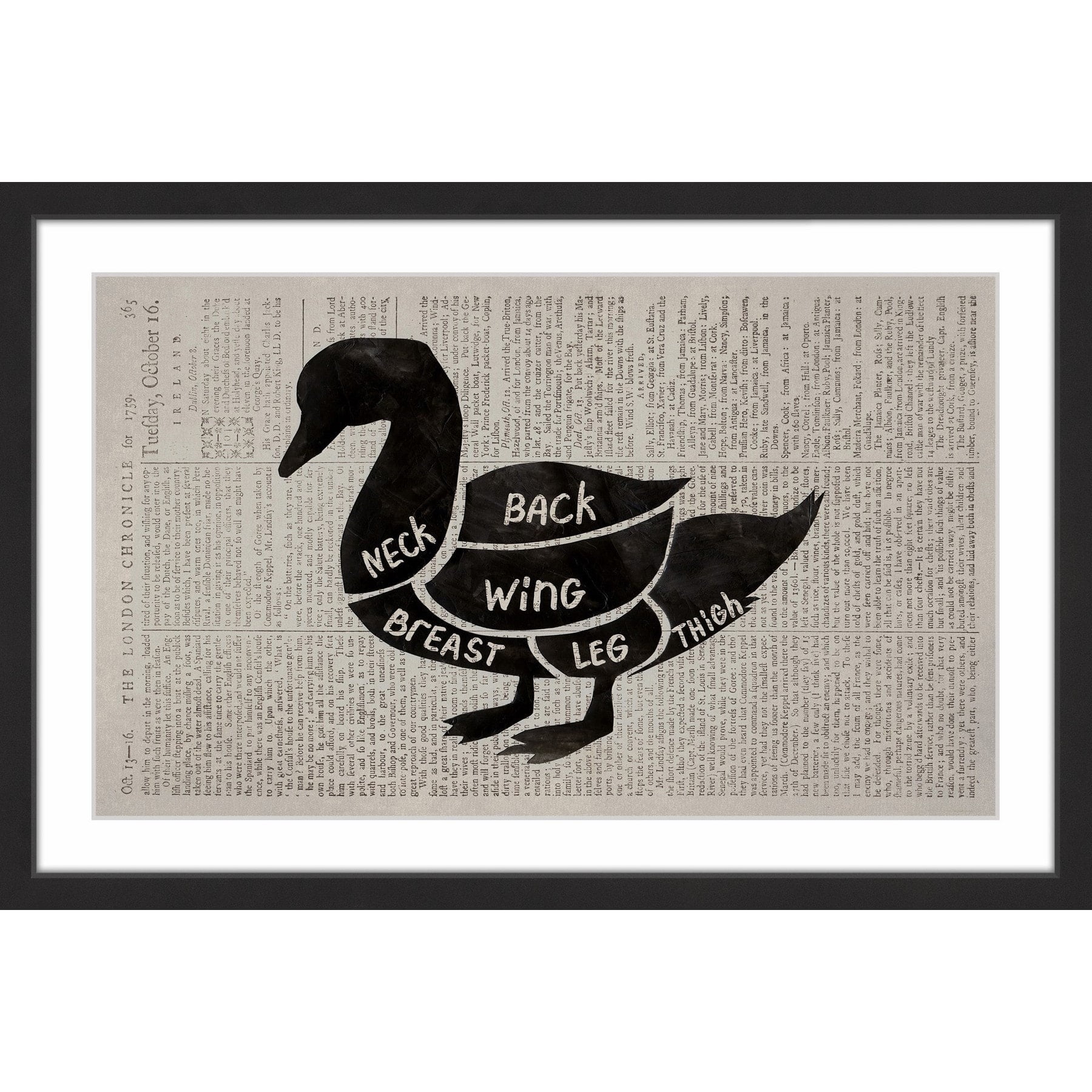 "Duck Cuts" Framed Painting Print