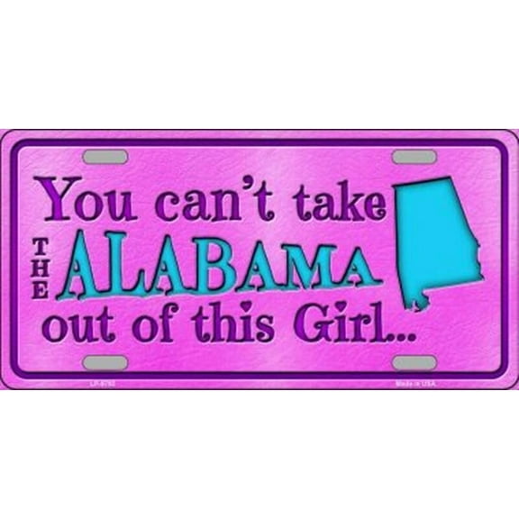 Alabama Girl Novelty Metal License Plate Tag - Aluminum ( 12 inch x 6 inch )