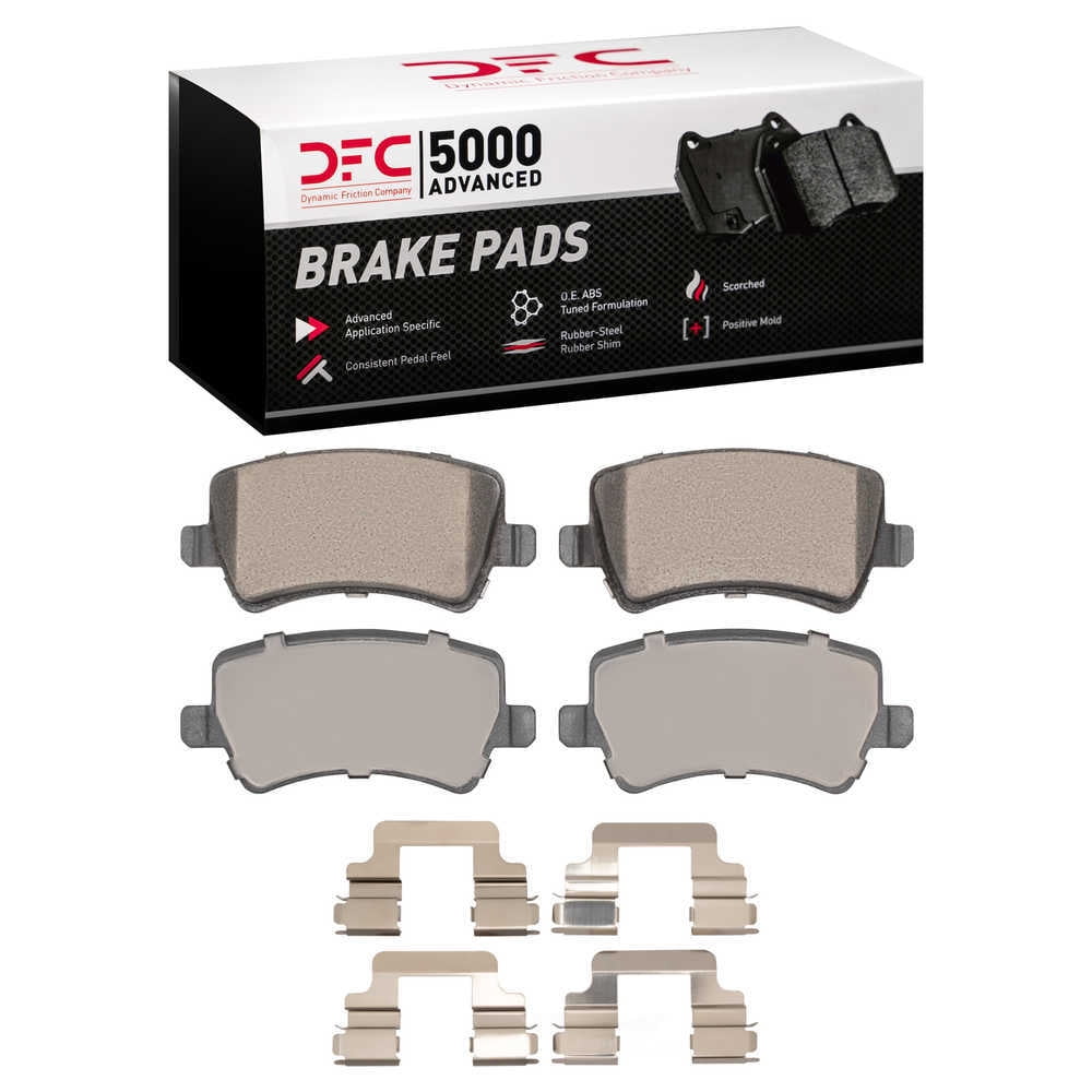 Dynamic Friction Company 1551-1307-02 DFC 5000 Advanced Brake Pads - Ceramic and Hardware Kit - OE