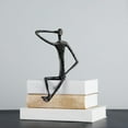 thumbnail image 3 of Abstract Human Figure, Statue, Collectible Art Sculpture, for Living Room And , Table Decoration, Birthday Gift B 19x7.5x28cm, 3 of 7